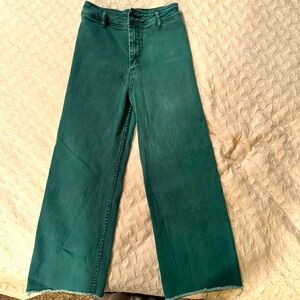 Wide Leg Cropped Denim